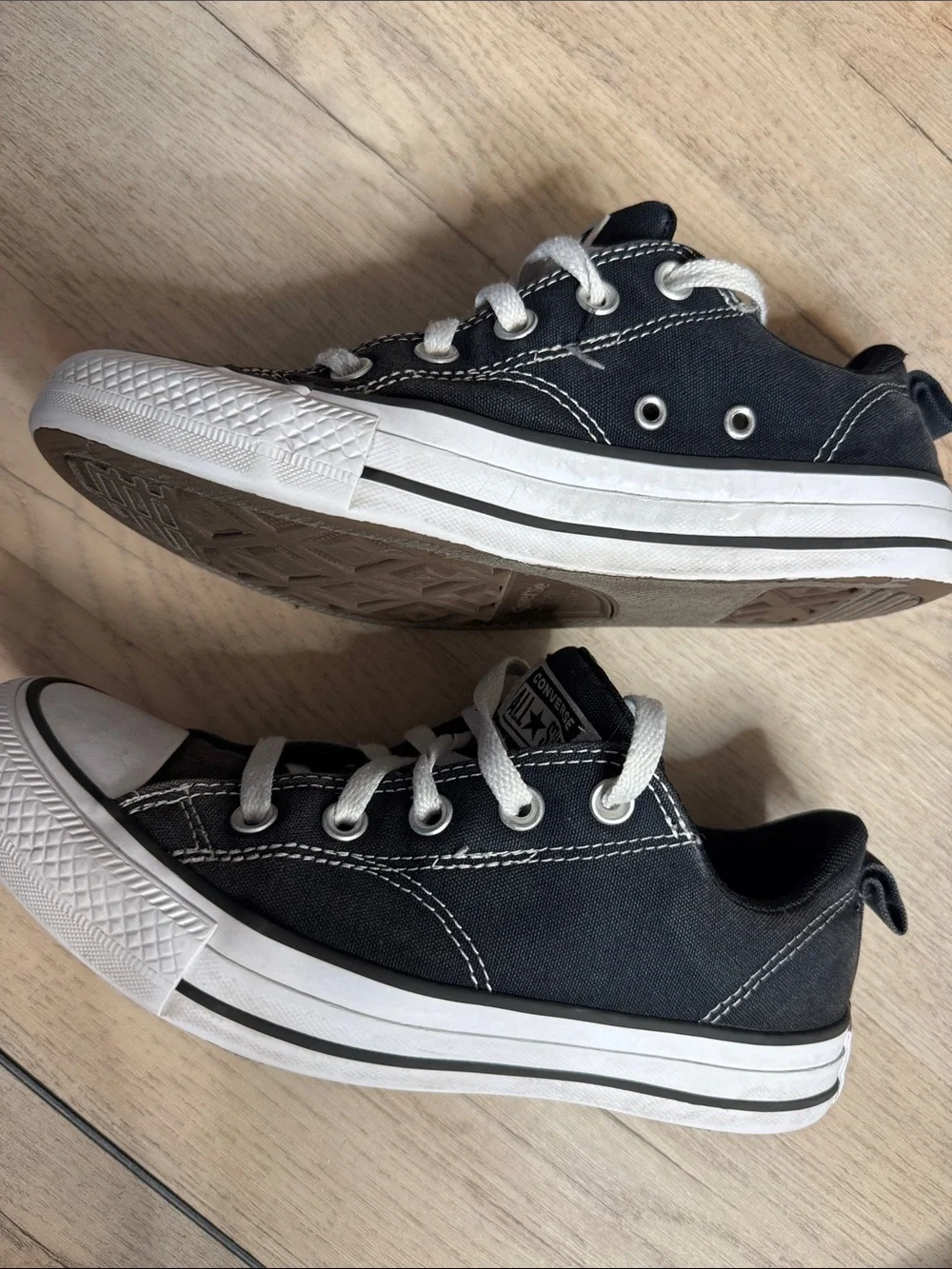 Converse Black and White Kids Low Top Sneakers